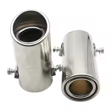 Exhaust tip single chrome