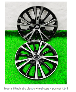 33a toyota wheel cups black silver
